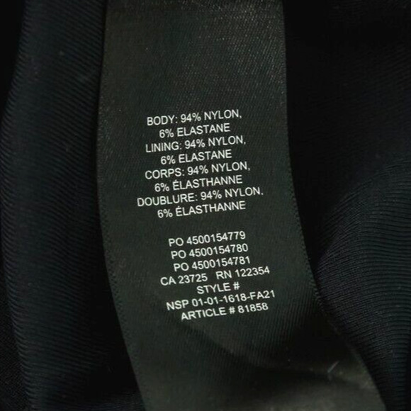 Babaton Aritzia Size Medium M Black Contour Strapless Tube Thong Bodysuit Top - Picture 5 of 6